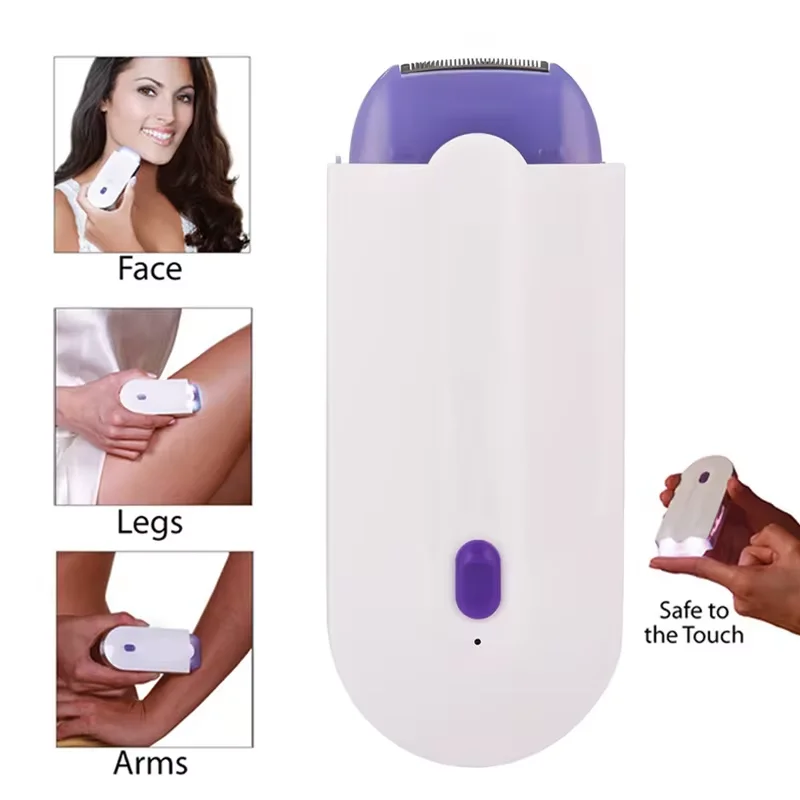 Rechargeable Electric Epilator Shaver, Painless Hair Removal for Face and Body, Mini Razor