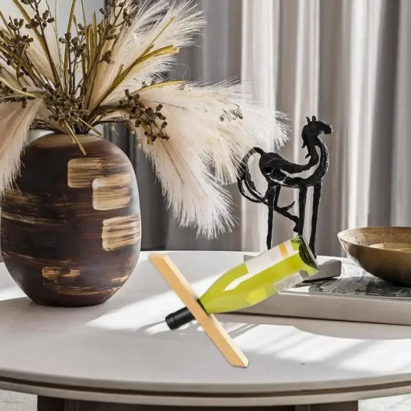 Bamboo Wine Bottle Balance Stand