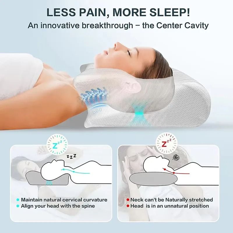 Orthopedic Memory Foam Cervical Pillow for Neck Pain Relief