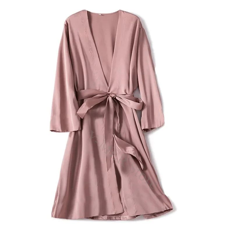 SilkEase Satin Kimono Robe – Silky Satin Robe for Women Bridal & Luxury Silk Nightgown Robe