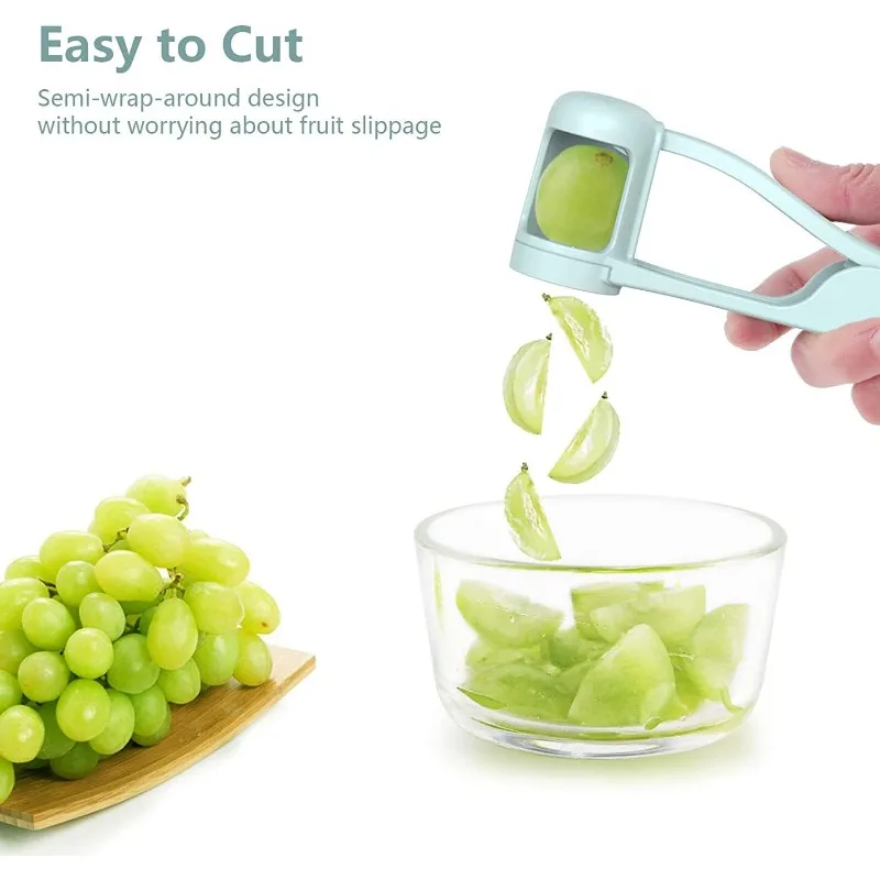 Safety First Grape and Tomato Slicer for Toddlers Quick Fruit Quartering Tool