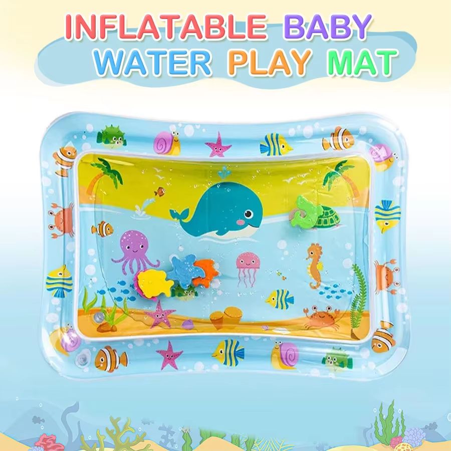 AquaCuddle Infant Water Play Mat – Inflatable Tummy Time Cushion for Babies & Toddlers
