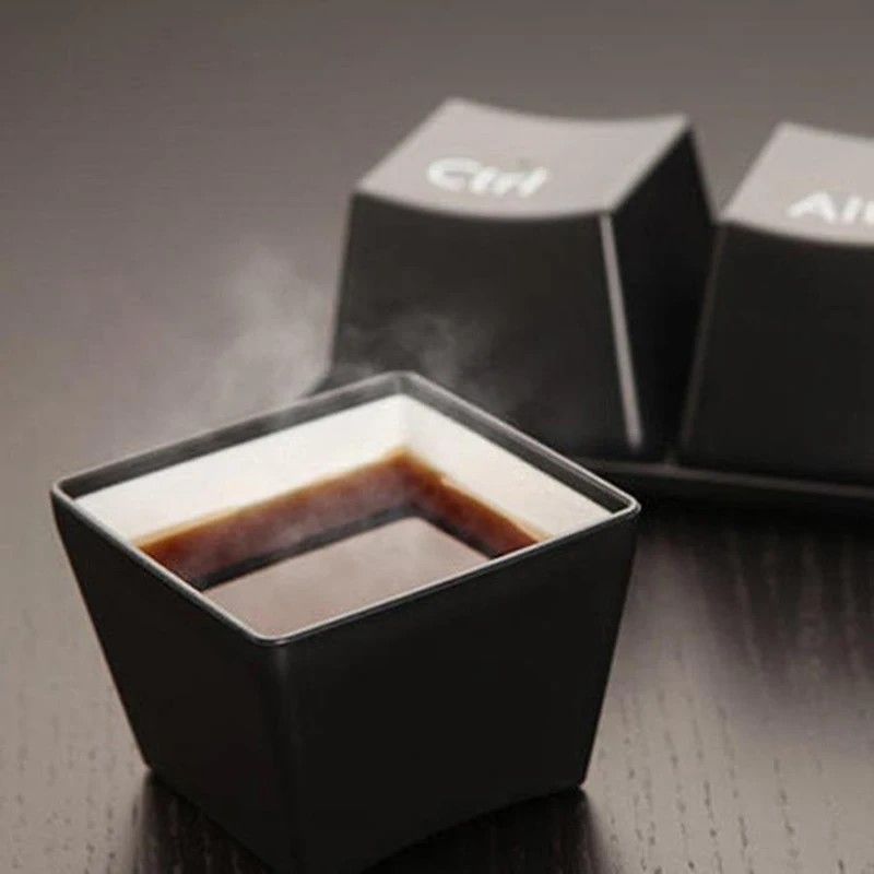 Keyboard Key Mug Set – Ctrl Alt Del Desk Cup Trio