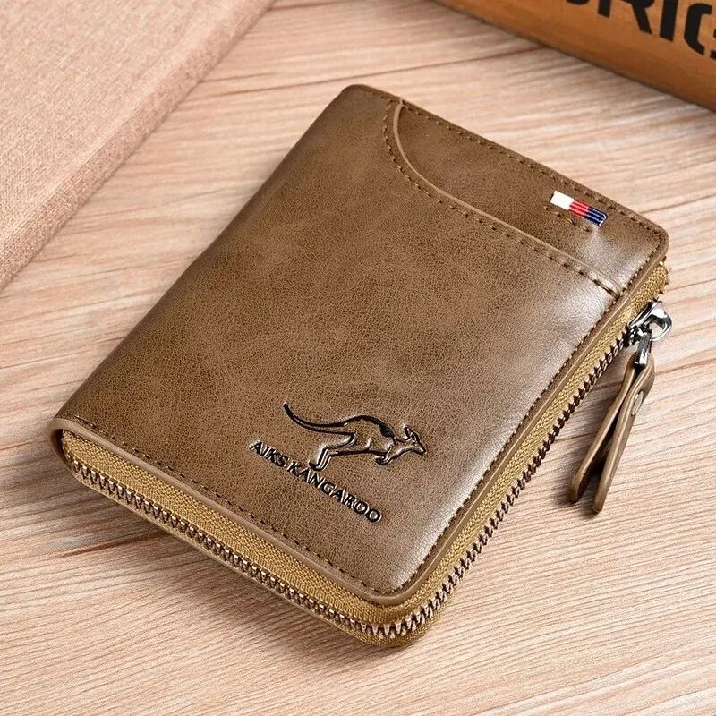 Mens Luxury Leather Wallet with RFID Protection and Card Holder