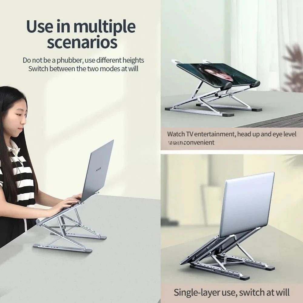 Adjustable Aluminum Laptop Stand | N3/N8 Foldable Cooling Interface