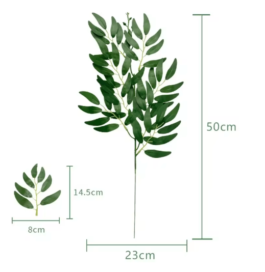 10PCS Artificial Ruscus Greenery Stems – Faux Wedding & Home Decor Leaves