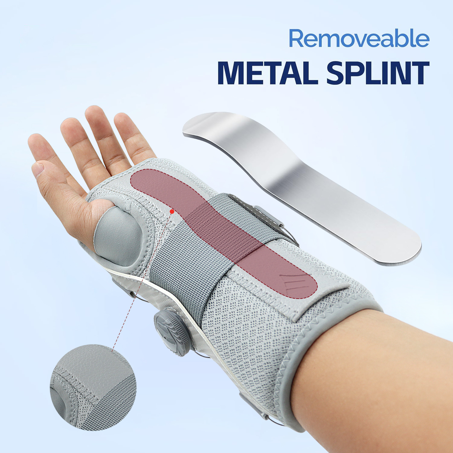 Hand Brace for Men & Women, Adjustable Carpal Tunnel Wrist Brace Support