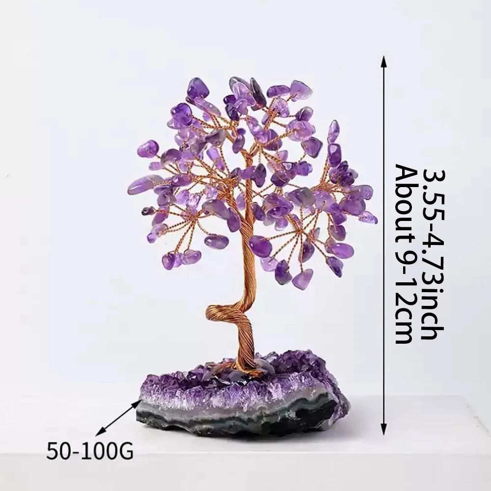 Natural Amethyst Crystal Healing Stone Tree