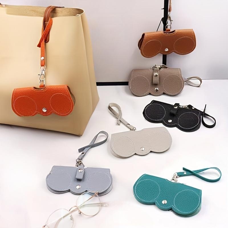 Litchi Embossed PU Leather Eyewear Holder - Portable Travel Case for Sunglasses & Reading Glasses