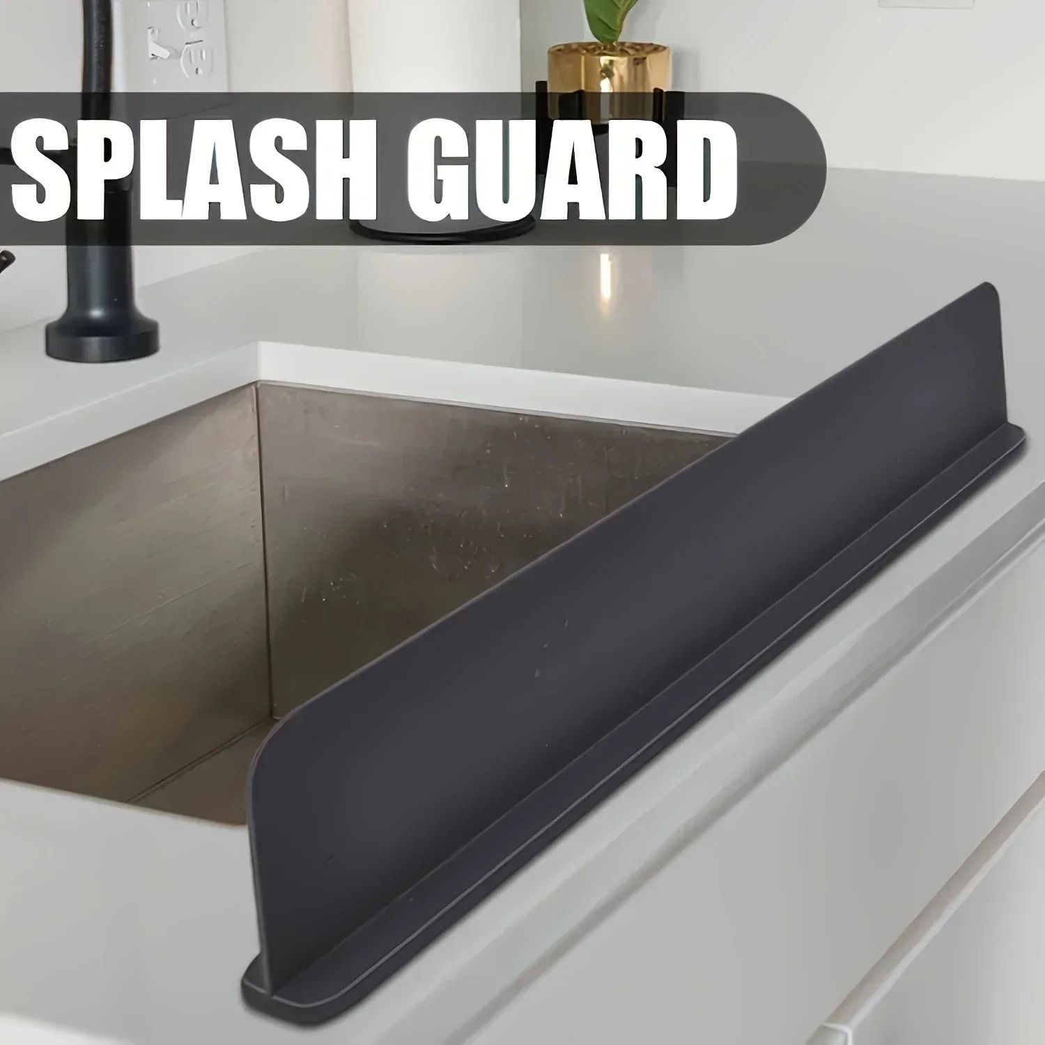 Silicone Sink Splash Guard with Suction Cups