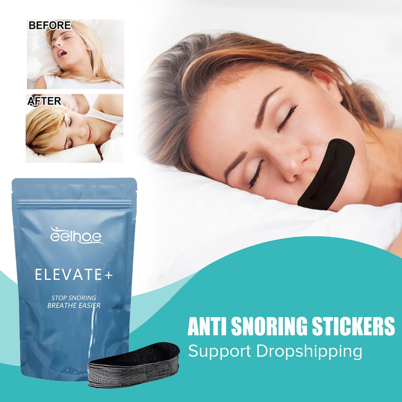 SleepSeal Anti-Snoring Mouth Tape – Breathable Sleep Strips for Better Breathing & Quiet Nights