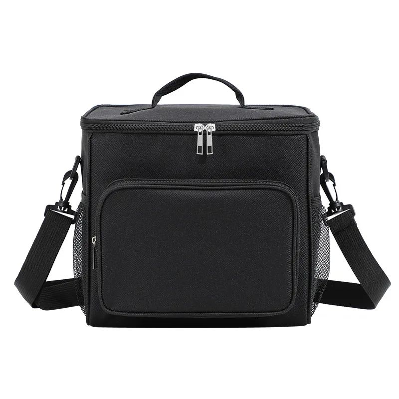 Large Capacity Insulated Lunch Bag with Crossbody Strap, Oxford Cooler Tote for Picnic & Outdoor Ice Packs, Reusable