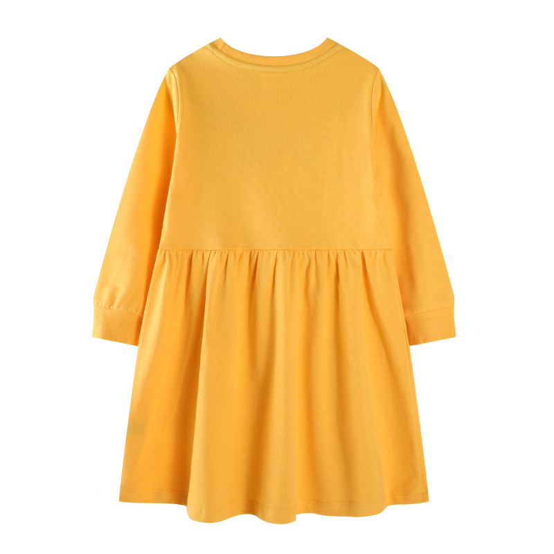 Rainbow Sweater Dress for Girls, Long Sleeve Cotton Party Dress, Jumping Meters 2025, Autumn Winter Childrens Clothing,