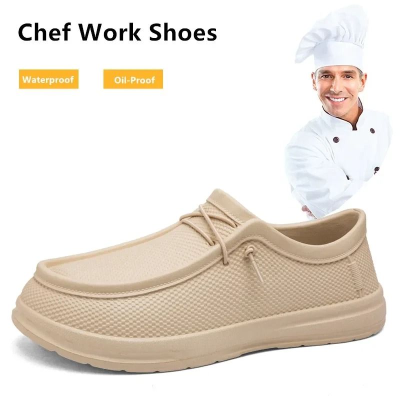 Mens Kitchen Working Shoes Non Slip Waterproof Casual Chef Work Outdoor Water Shoes Plus Size