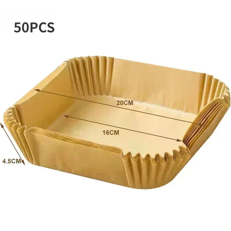 Air Fryer Disposable Liners Non Stick Parchment Paper 50pcs 100pcs Baking Sheets