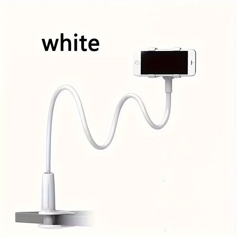 Phone Clip Holder with Grip Flexible Long Arm Gooseneck Lazy Mount Clamp Stand