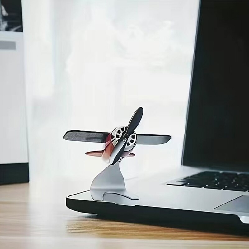 Solar Powered Airplane Dashboard Ornament Decorative Solar Car Decoration for Car Interior Desk Gift