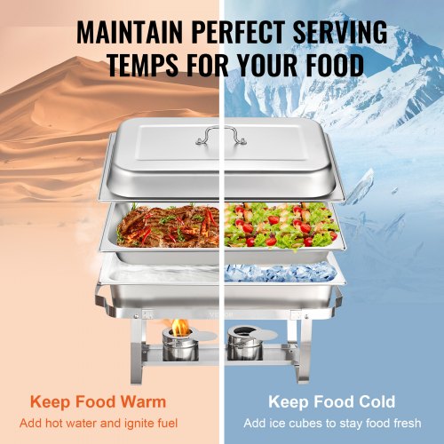 Stainless Steel Chafing Dish Set Qt Buffet Catering Food Warmer