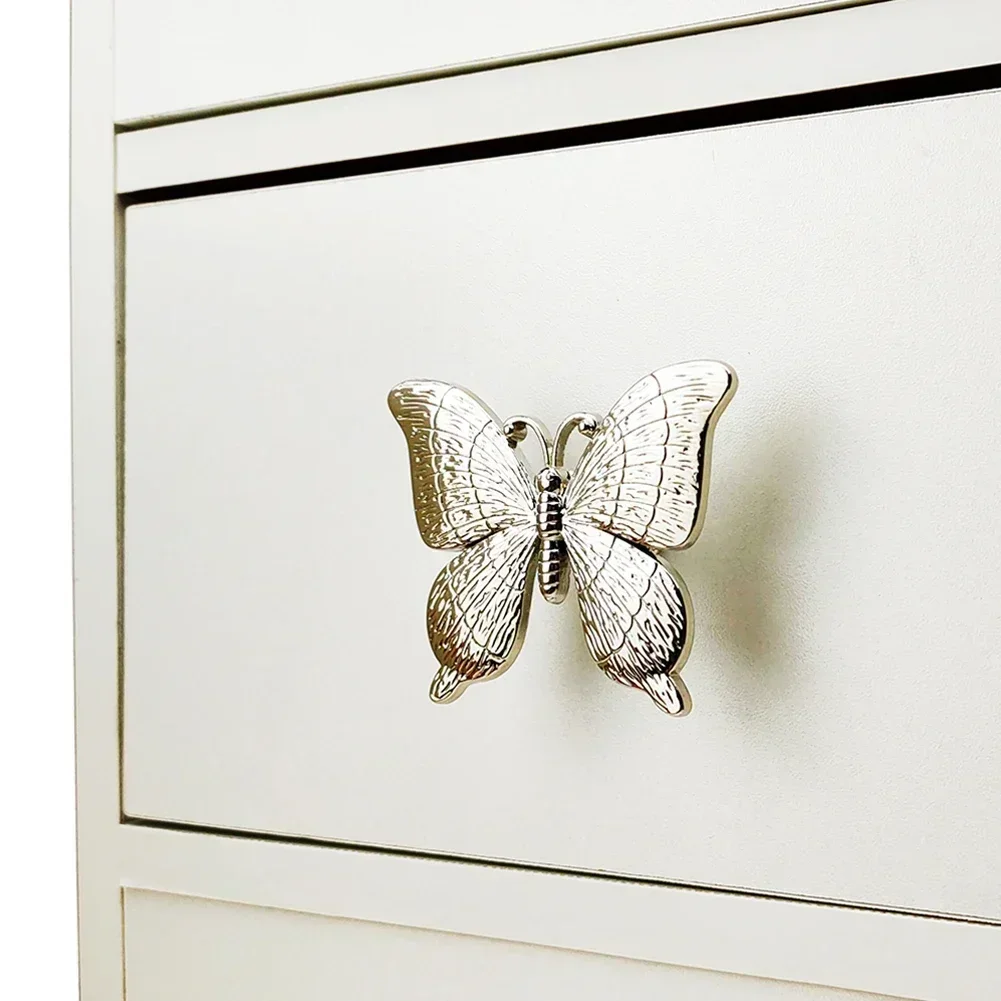 Vintage Butterfly Cabinet Knob Zinc Alloy Decorative Drawer Handle for Kids Room Furniture