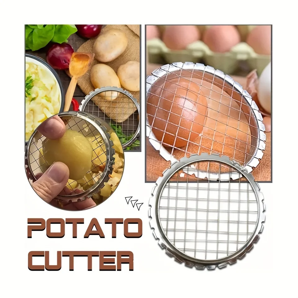 Must-Have Round Grid Cutter Slicer for Eggs Mushrooms and Vegetables Perfect Kitchen Chopping Tool