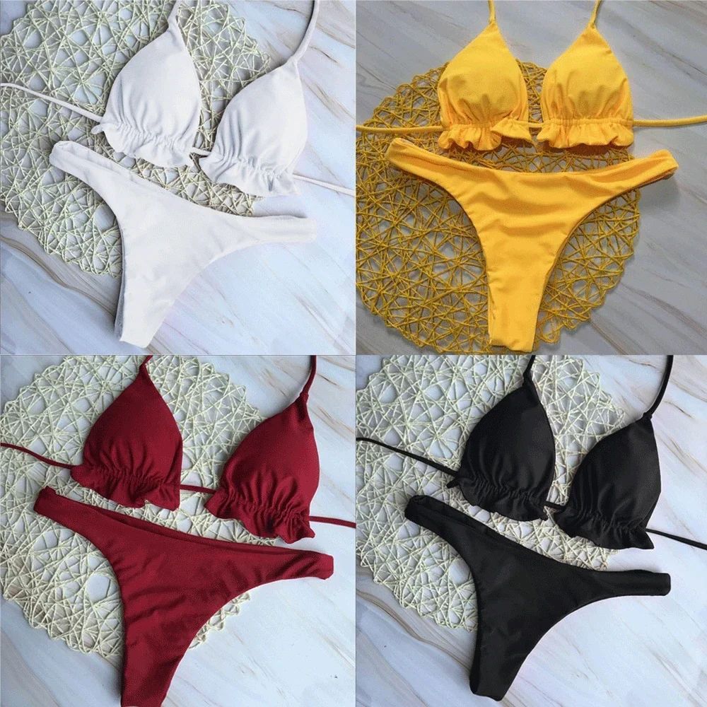 Sexy Brazilian Push-Up Bikini Set Women 2-Piece Bandage Swimwear