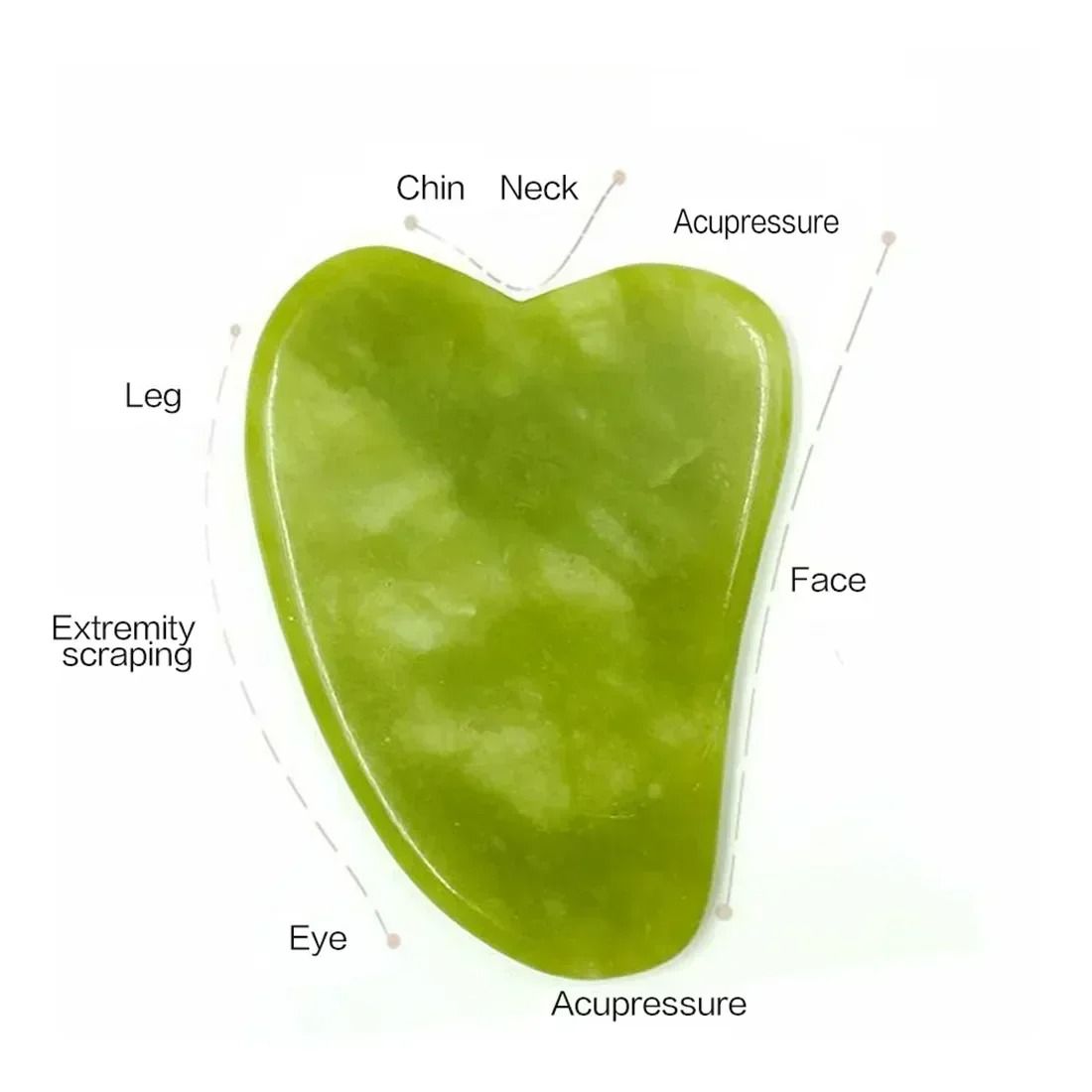 Natural Jade Facial Roller and Gua Sha Body Massager Set