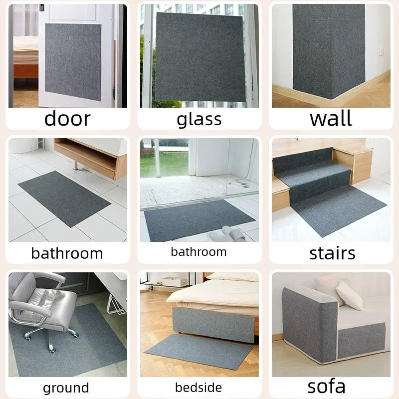 Cats Scratch Board Wall Protector, Anti Cat Scratch Sofa Pad with Self-Adhesive Carpet, DIY Claw Guard for Furniture