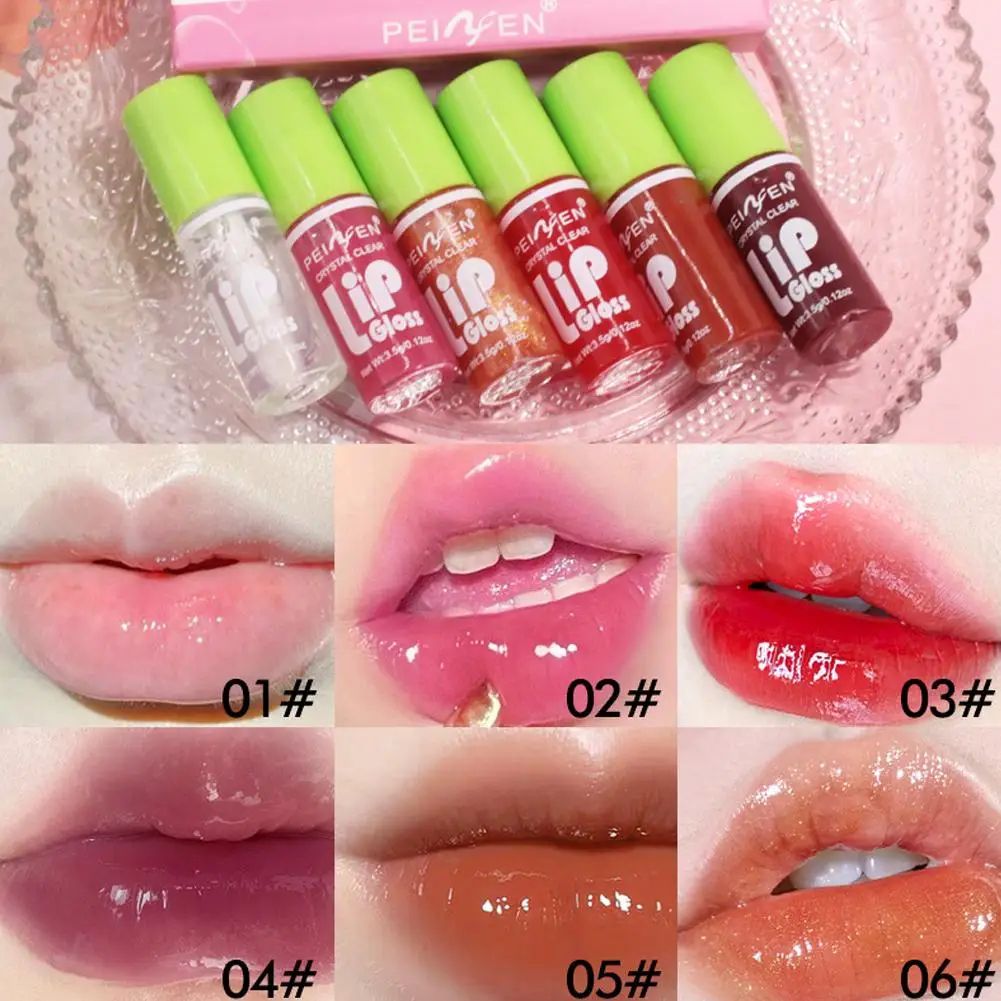 6 Piece Hydrating Lip Oil Gloss Set Moisturizing Lip Gloss Collection