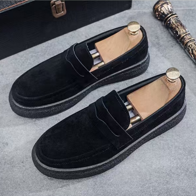 Comfortable Mens Casual Shoes, Fashion Platform Loafers, Lightweight Slip-On Sneakers, Breathable Flats