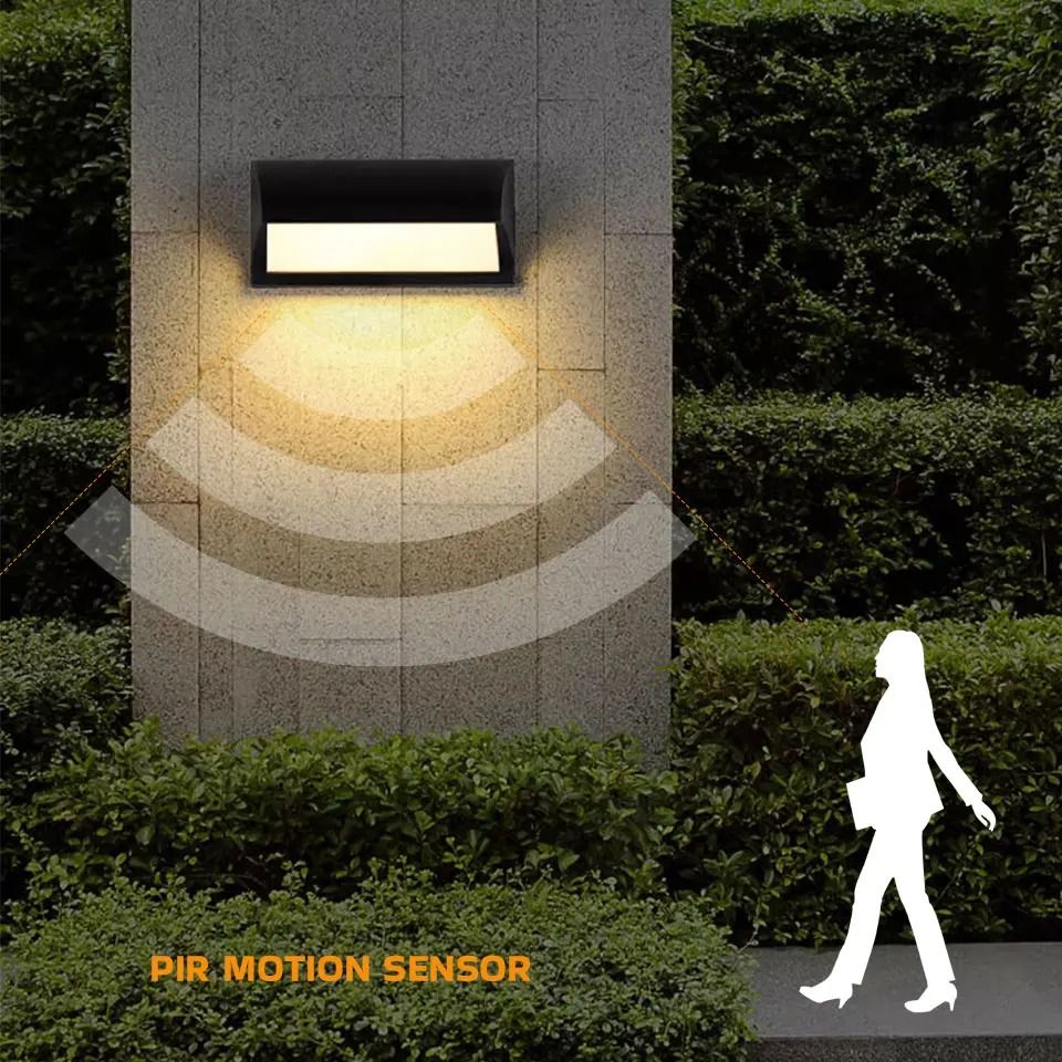 LED Outdoor Wall Light Waterproof Motion Sensor Security Porch Garden Light