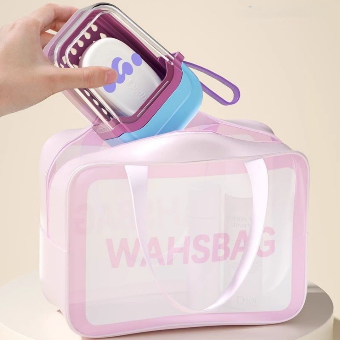 Leakproof Travel Soap Case with Drainage Tray and Airtight Lid