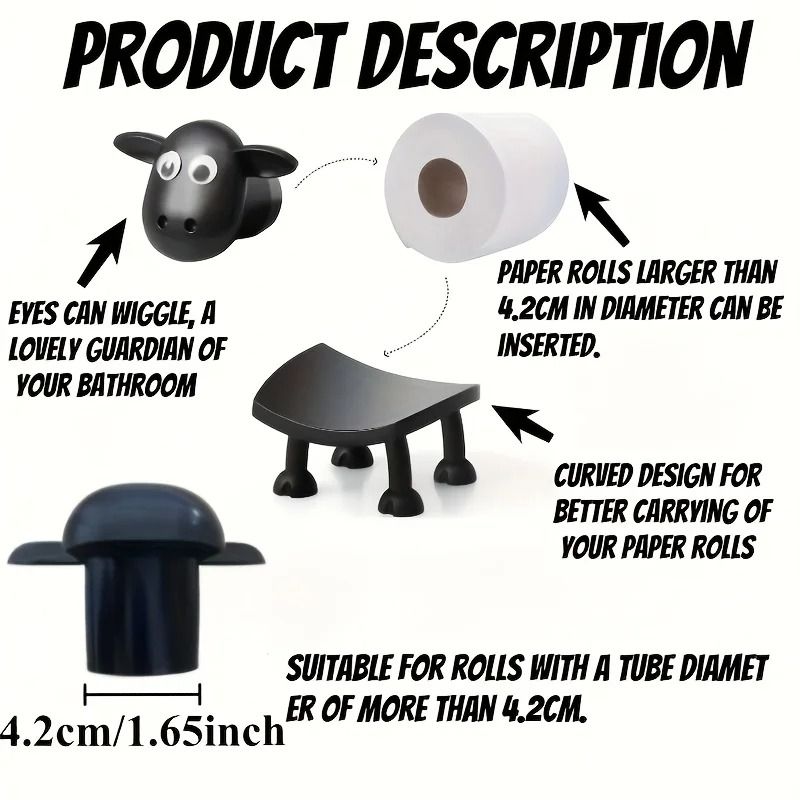 3D Printed Whimsical Sheep Toilet Paper Holder
