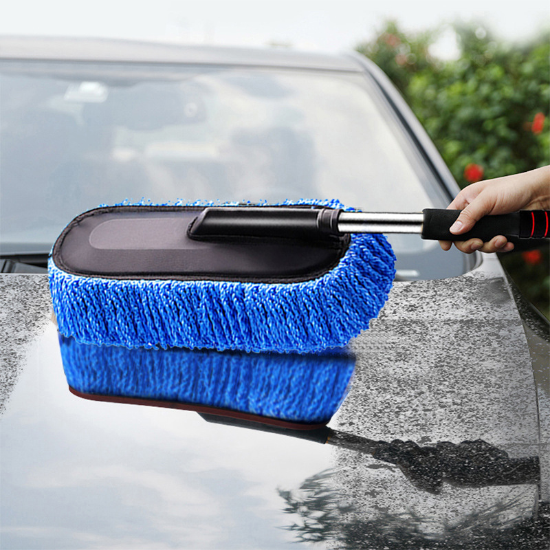 Soft Hair Microfiber Car Washing Mop, Scalable Handle Dust Remover, Cleaning Brush Kit for Car Detailing