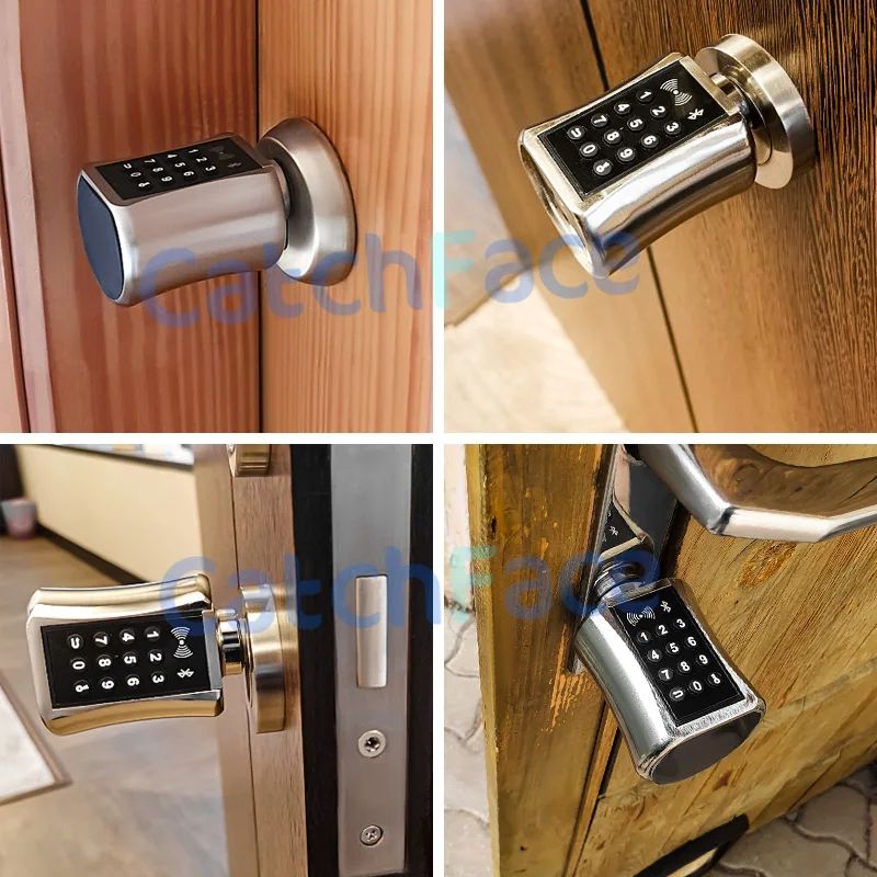 TTLock Bluetooth Smart Cylinder Lock, WiFi Smart Security Lock, APP Keypad Code, RFID Card Keyless Entry