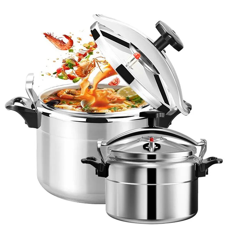 Aluminum Pressure Cooker for Gas Stoves – Safe Lock Pressure Canner in 3L to 7L Sizes