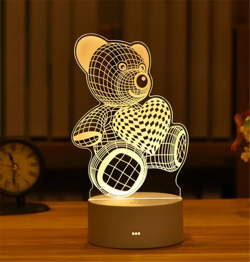 USB Acrylic 3D LED Neon Sign Night Light