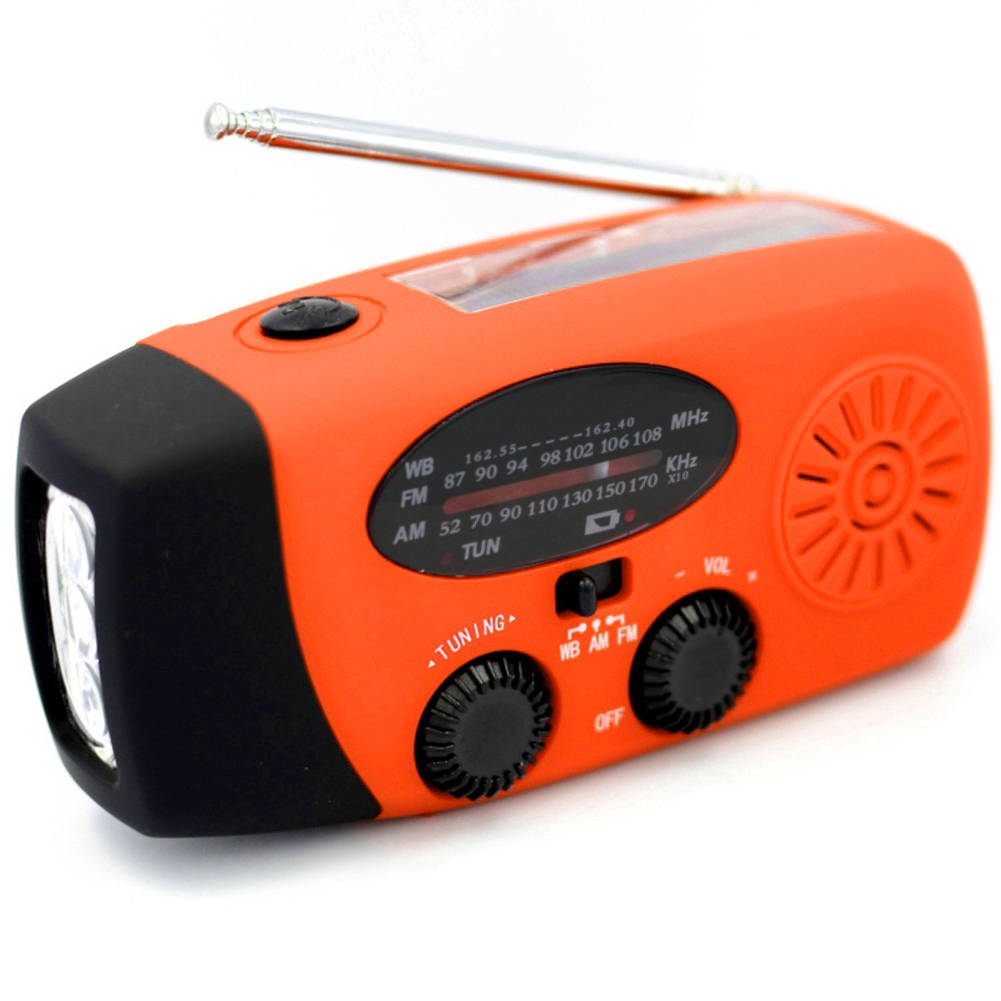Hand Crank Emergency Radio with Solar Charging, Flashlight and Power Bank