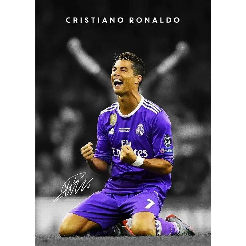 Modern Soccer Player Canvas Wall Art Football Poster Print