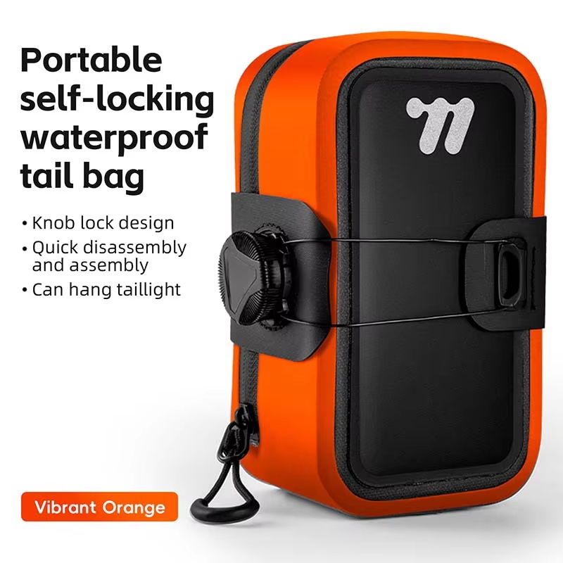 WEST BIKING 0.5L waterproof bike saddle bag Seamless TPU Under Seat Mini Tail Pouch