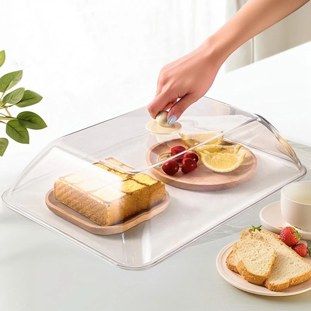 Reusable Plastic Food Cover Lid Dustproof Kitchen Food Protector