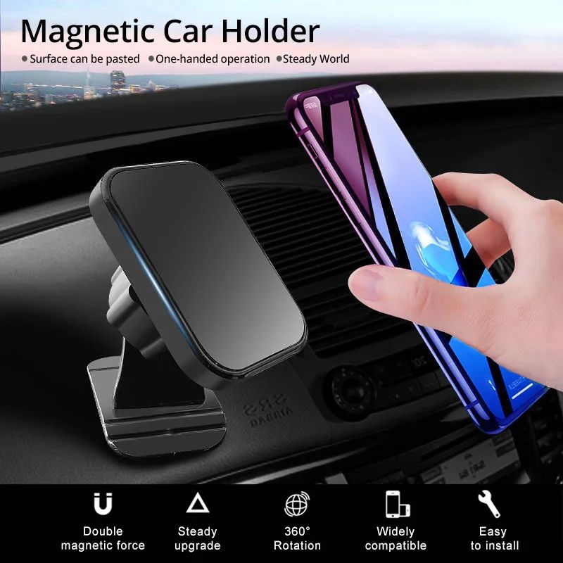 Universal Magnetic Car Phone Holder – Air Vent Mount for iPhone & Samsung