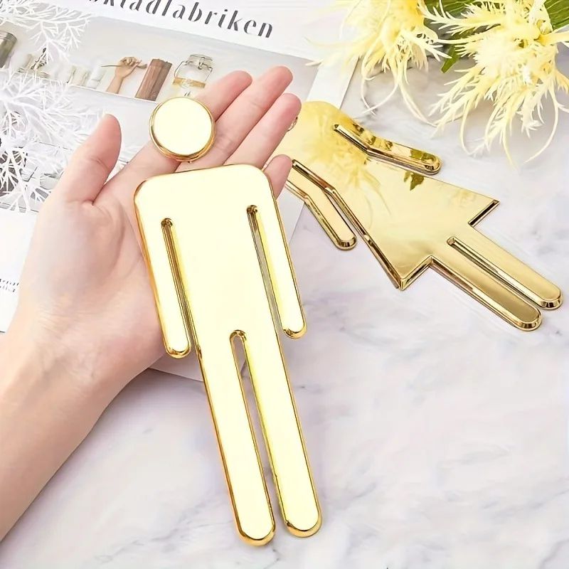 Men and Women Toilet Door Sign Set