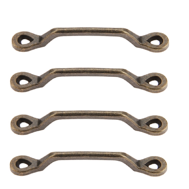 Vintage Brass Drawer Pulls Antique Cabinet Handles Set for Jewelry Box Wardrobe Kitchen