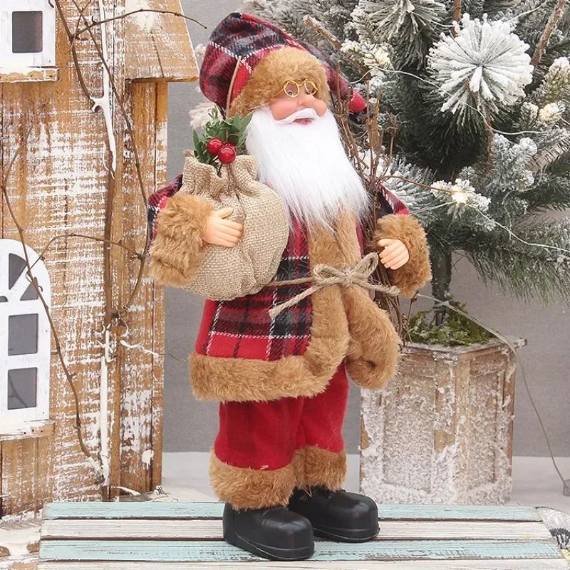 30cm Santa Claus Plush Doll Christmas Decoration