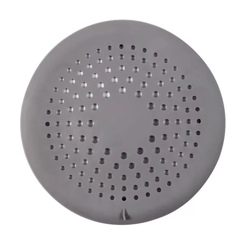 Silicone Shower Drain Hair Catcher Cover 5.9 Inch Suction Cup Anti Clog Strainer