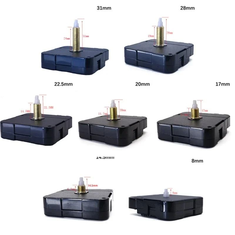 Silent DIY Quartz Clock Mechanism | 31mm Long Shaft Wall Clock Movement Kit