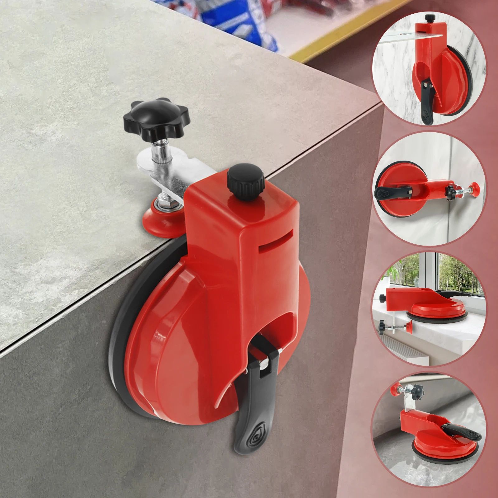 Tile Leveling System Suction Cup Tool Precision Wall Tile Alignment and Corner Fixer