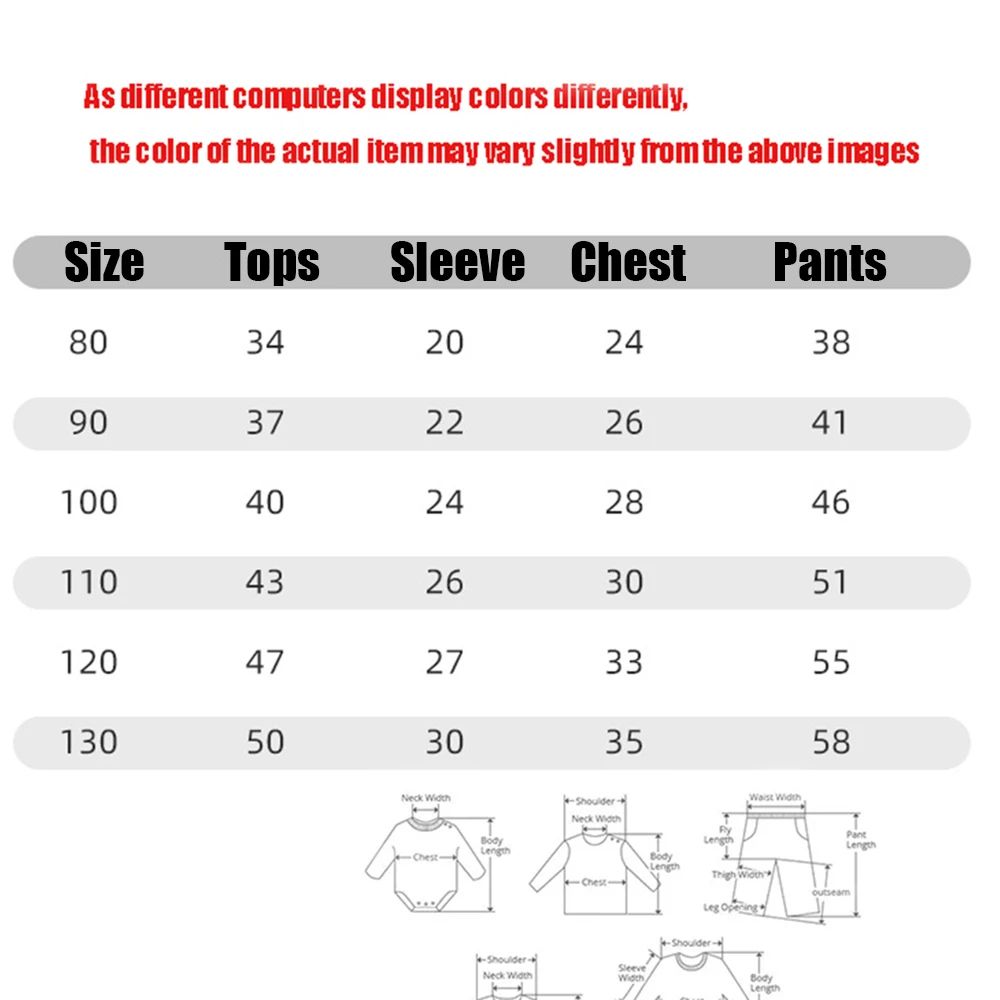 Baby Cotton Cartoon Pajama Set Long Sleeve Toddler Sleepwear