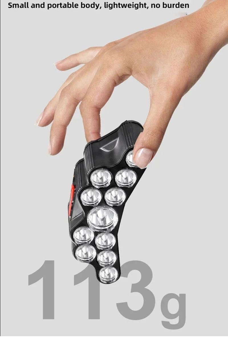 Strong Light 11-LED USB Rechargeable Headlamp with Built-In Battery