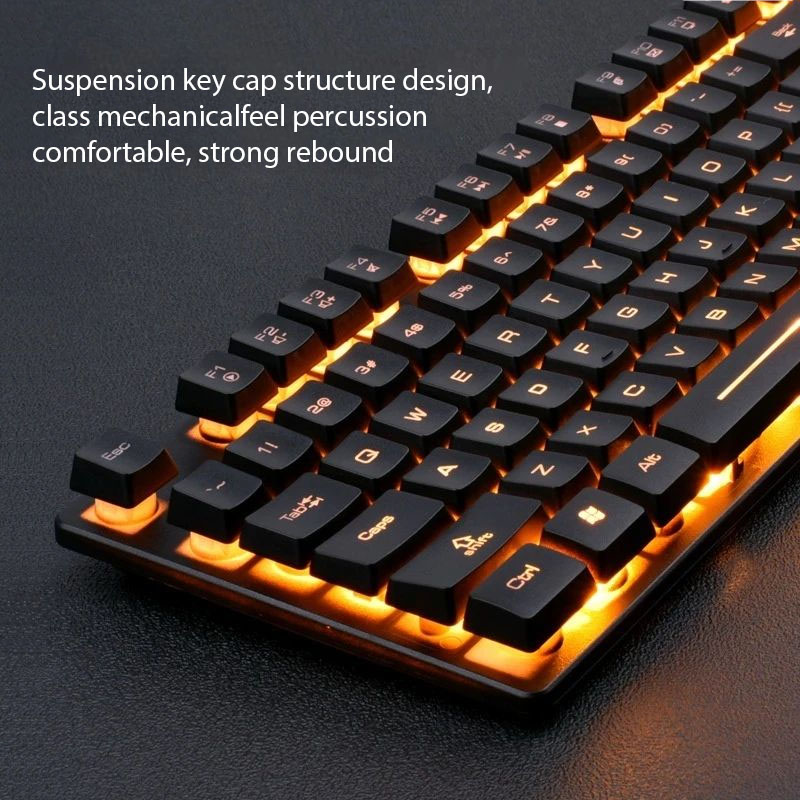 Keyboard And Mouse Set Waterproof Luminous Game Backlit Keyboard